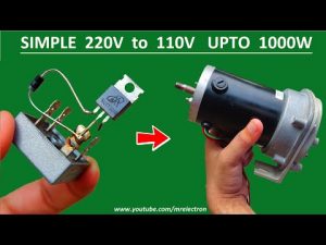 How to Make 220V AC to 110V DC Motor Supply Circuit without Transformer