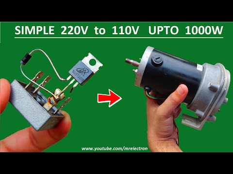 How to Make 220V AC to 110V DC Motor Supply Circuit without Transformer