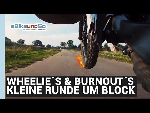 20KW WHEELIE´S UND BURNOUT´S KLEINE RUNDE UM BLOCK – High Power e Bikes