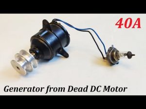 Do Not Throw Away your Car Fan Motor – 12v 40 Amps DC Motor Generator DIY