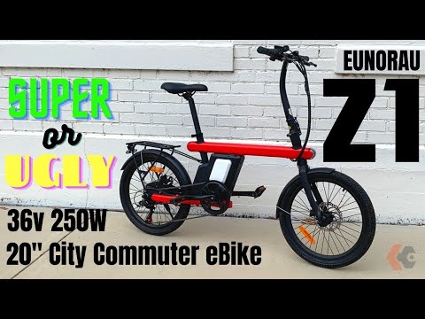 Z1 City Commuter eBike 36V 250W by EUNORAU | 20″ wheels | Twist Throttle | Aluminum Frame