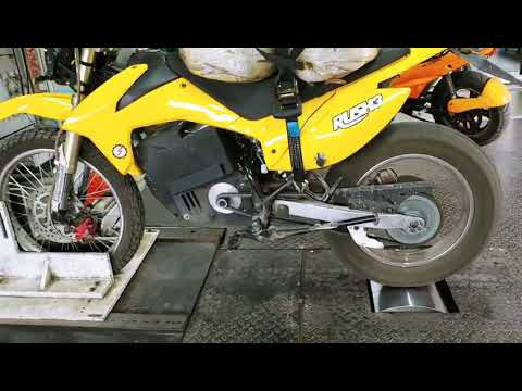 Electric motorcycle RUSH with induction motor DA100-6 in laboratory