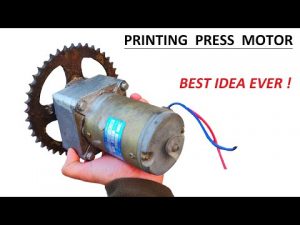Do Not Throw Away Printing Press Motor – 24v 5 Amps Electric Motor Project DIY